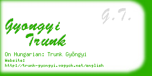 gyongyi trunk business card