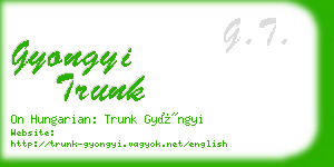 gyongyi trunk business card